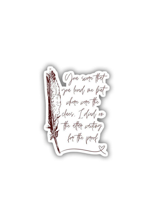 The Tortured Poet quote: Fake Promises Sticker