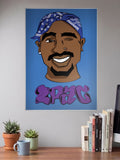 Tupac Shakur Cartoon Portrait Singers Poster