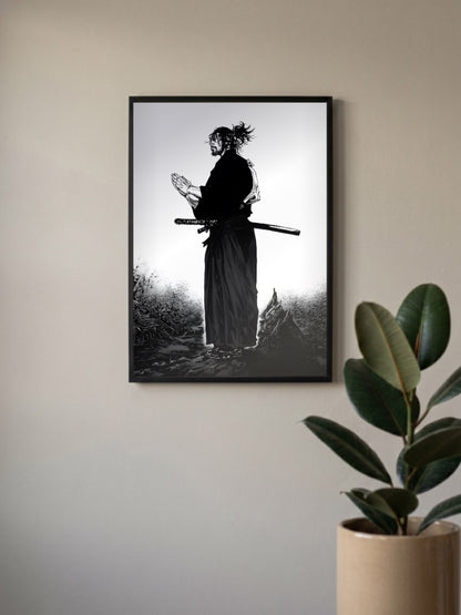 Musashi Standing Prayer Anime Poster