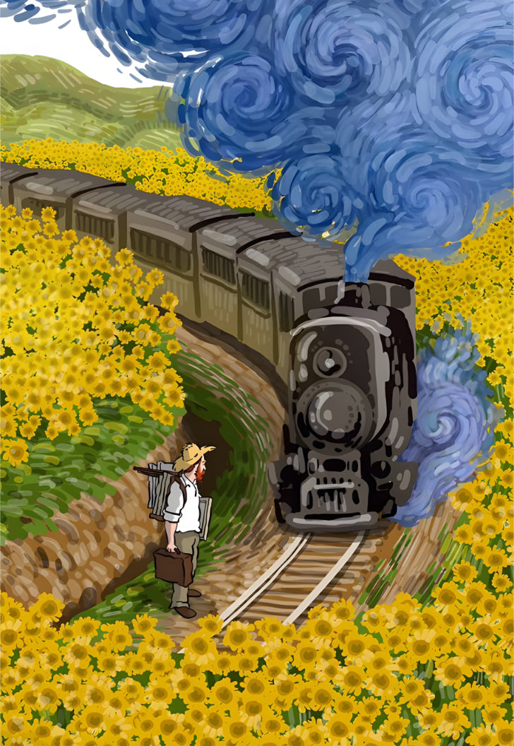 Sunflower Station Van Gogh Poster