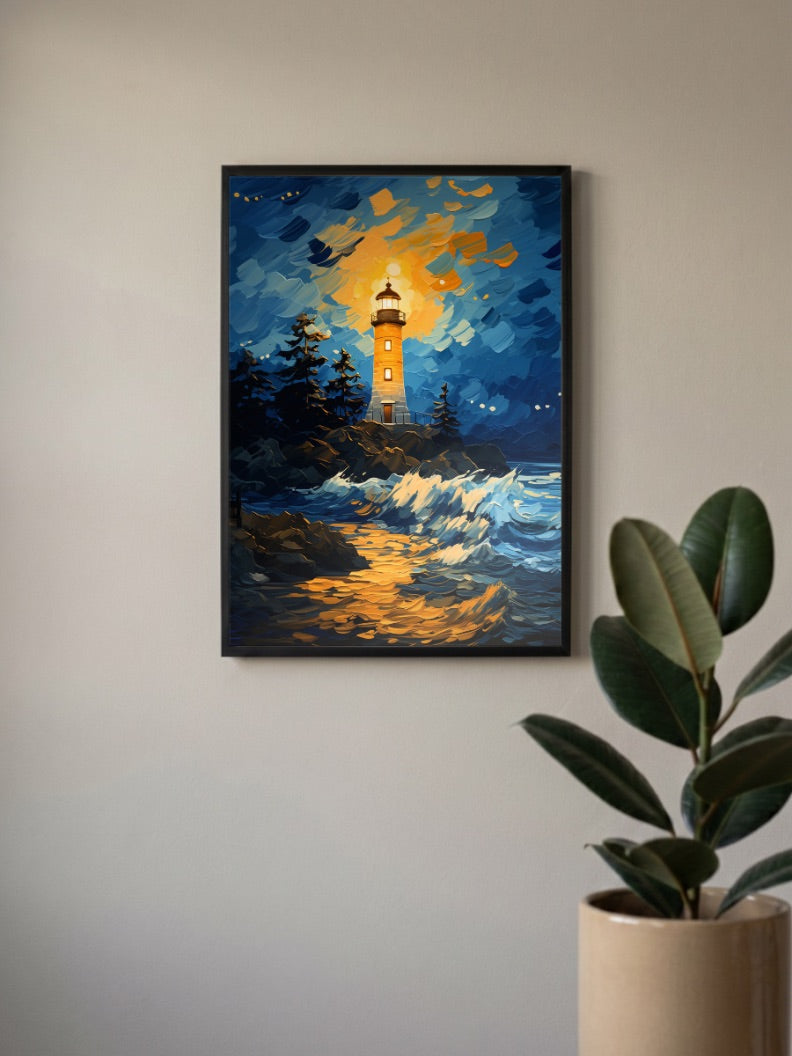Light House Van Gogh Poster