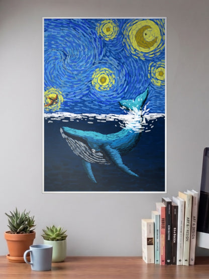 The Shark Van Gogh Poster
