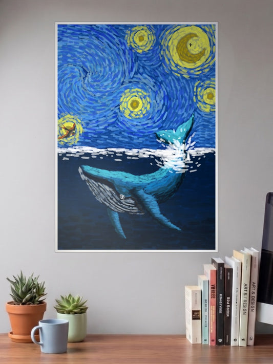 The Shark Van Gogh Poster