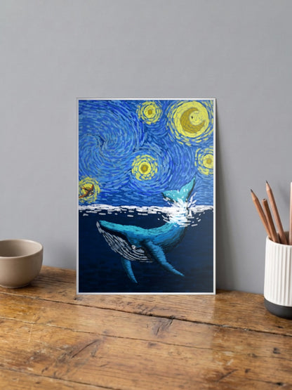 The Shark Van Gogh Poster