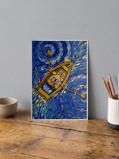 The Boat Man Van Gogh Poster