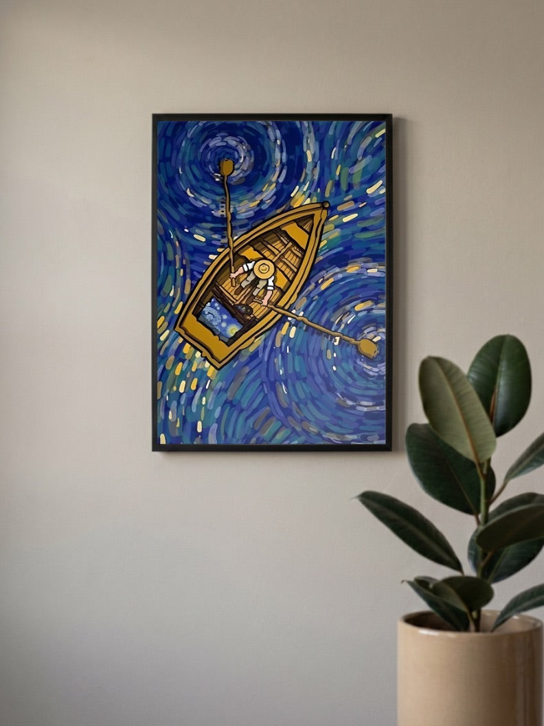 The Boat Man Van Gogh Poster
