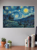 Starry Night Castle Vintage Poster