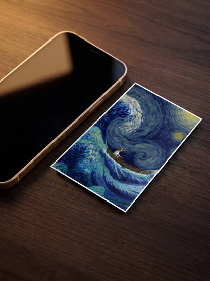 Starry Night Rowboat Iconic Poster