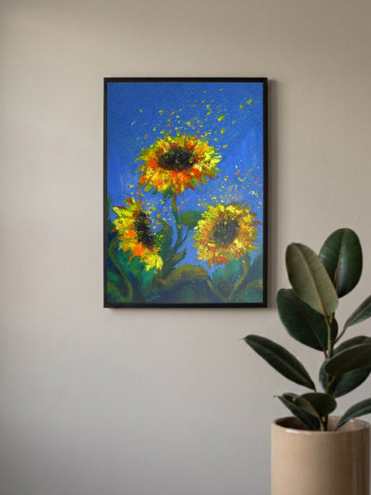 Sunflowers Painting Iconic Poster