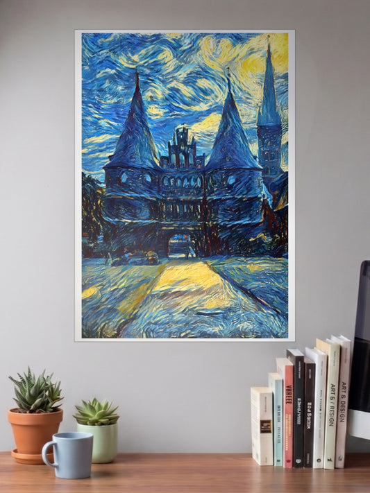 Castelo Estilo Van Gogh Poster