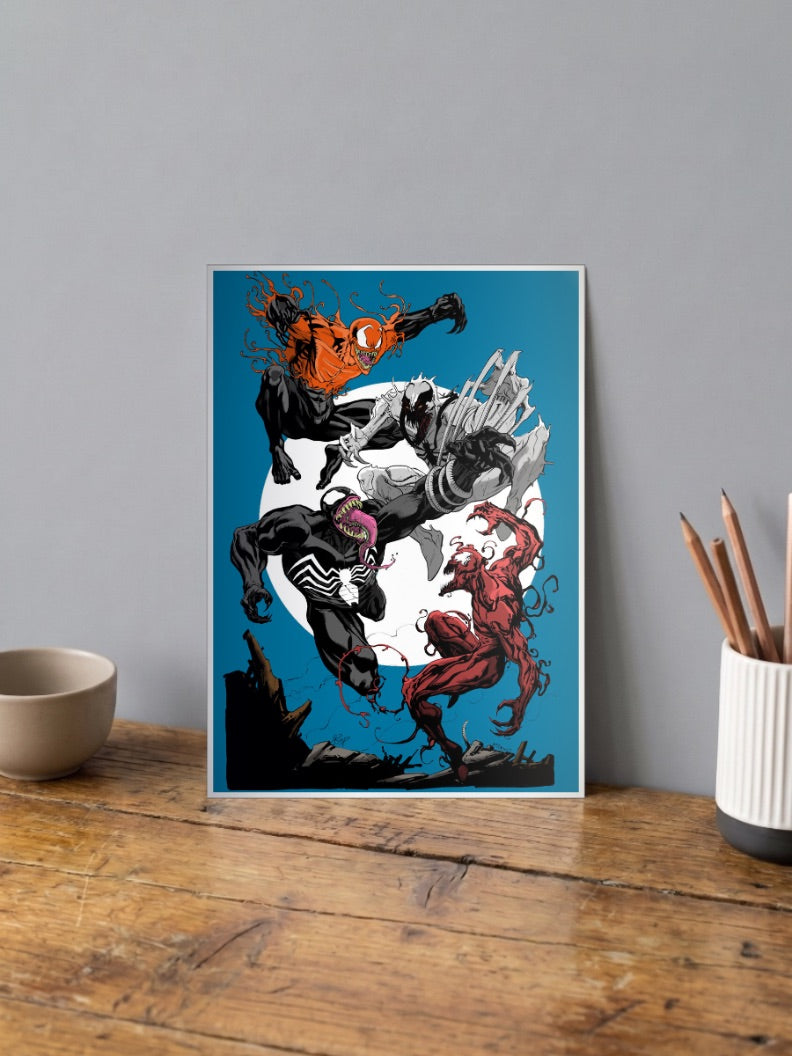 Symbiote Storm | Carnage vs Venom | Marvel Poster