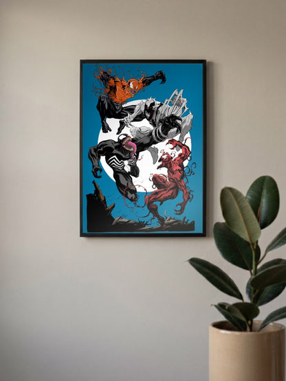 Symbiote Storm | Carnage vs Venom | Marvel Poster