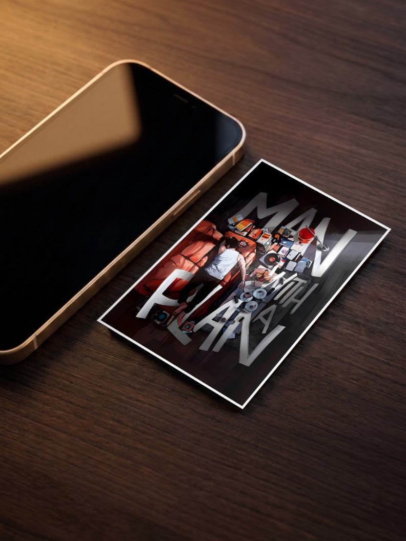 Man With A Plan Abstract Poster