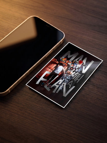 Man With A Plan Abstract Poster