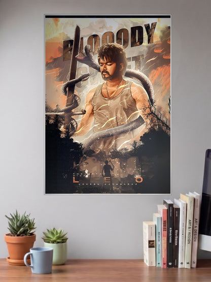 Vijay In Leo Kollywood Movie Poster