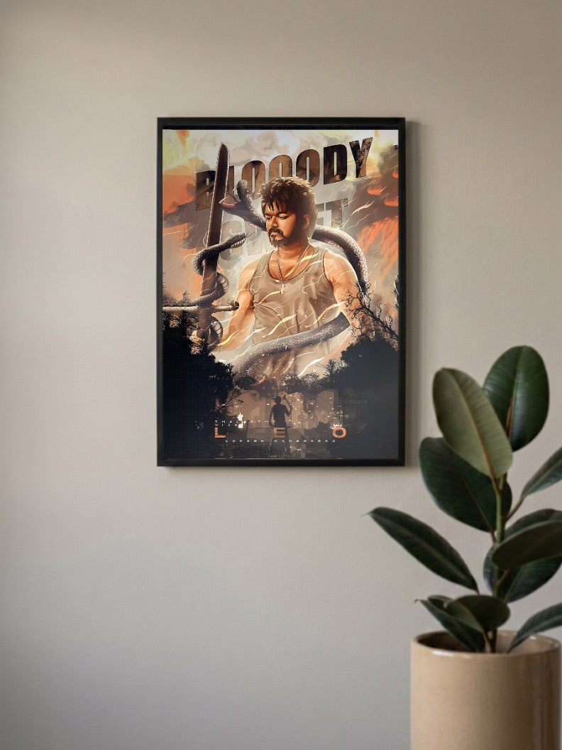 Vijay In Leo Kollywood Movie Poster