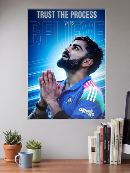 Virat Kohli Trust Process Cricket Poster