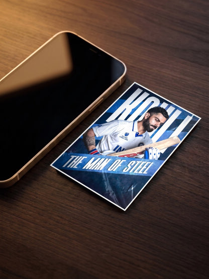 Virat Kohli Man Of Steel Cricket Poster