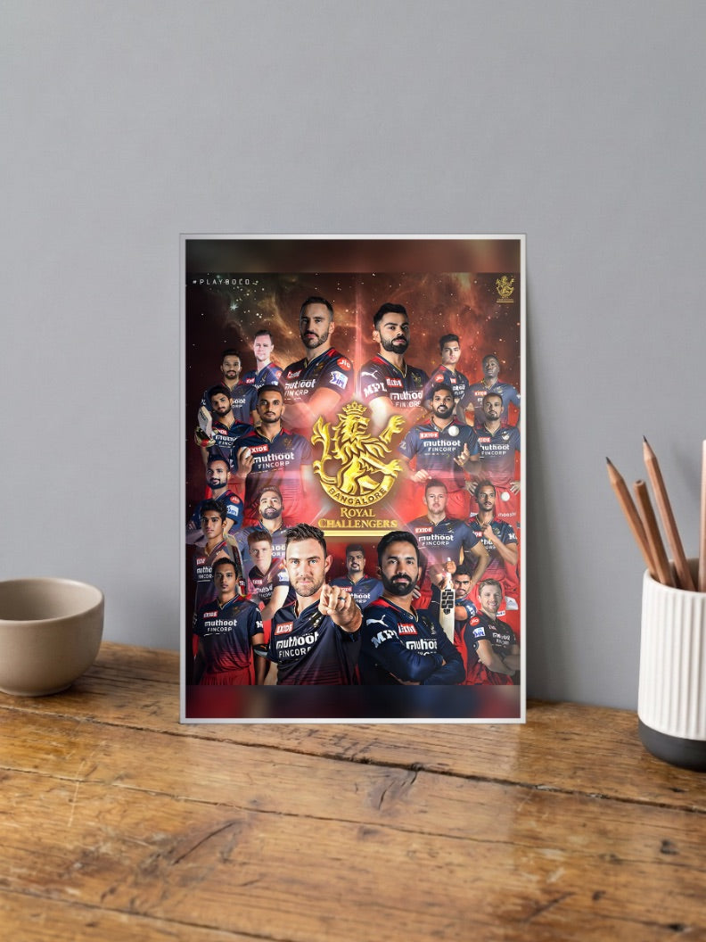 RCB Team Lineup IPL Poster
