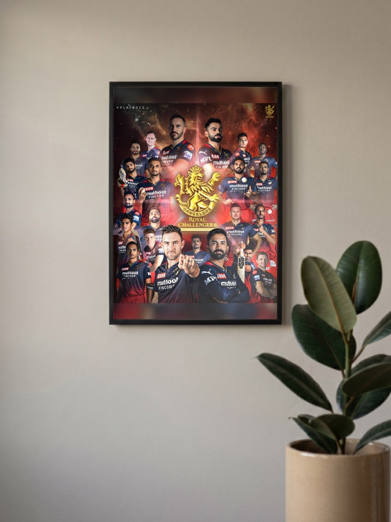 RCB Team Lineup IPL Poster