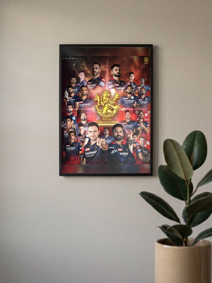 RCB Team Lineup IPL Poster