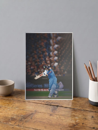 Virat Kohli Batting Shot Cricket Poster