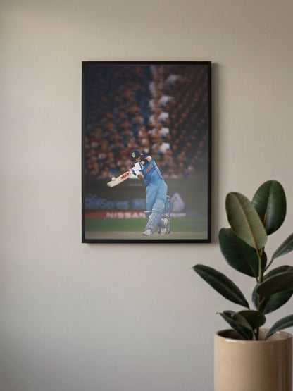 Virat Kohli Batting Shot Cricket Poster