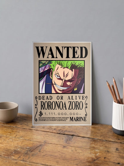 King Of Hell Zoro | One Piece Wanted | Anime Poster