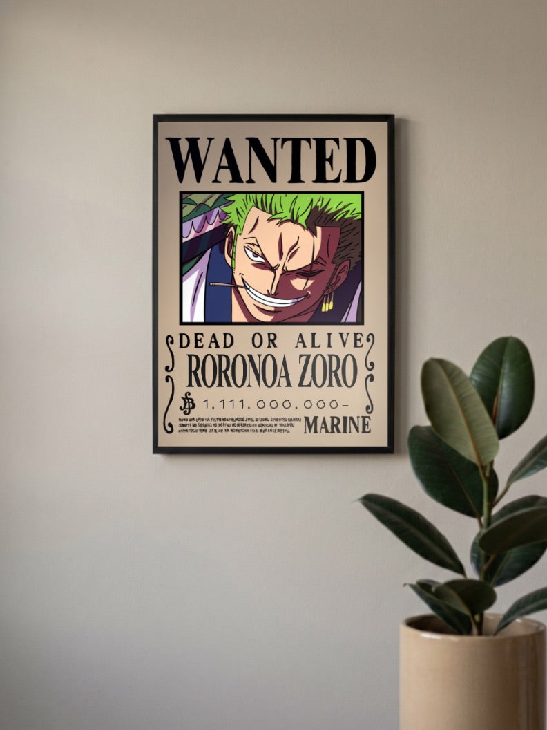 King Of Hell Zoro | One Piece Wanted | Anime Poster