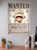 Monkey D Luffy Wanted Anime Poster