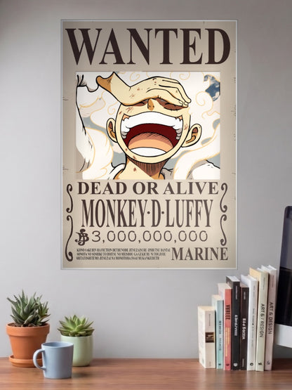 Monkey D Luffy Wanted Anime Poster