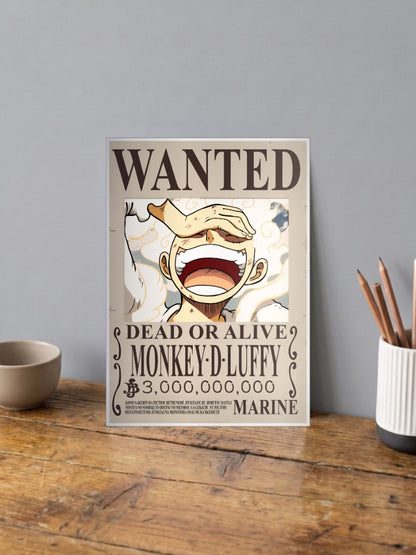 Monkey D Luffy Wanted Anime Poster
