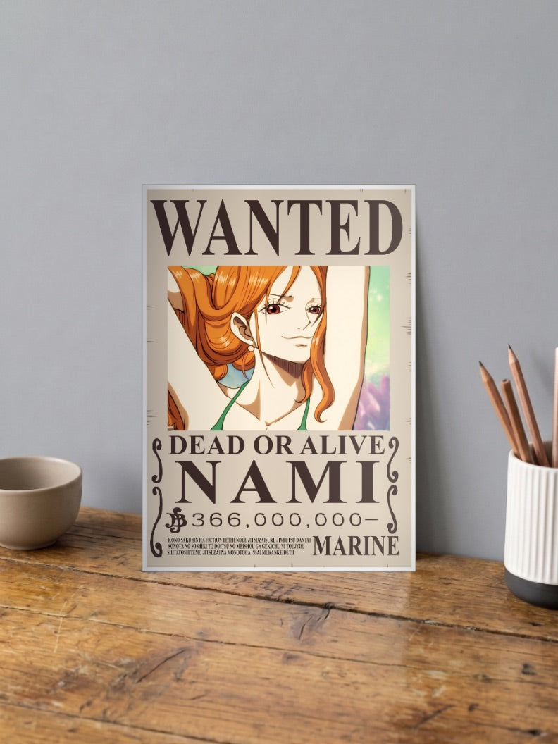 Nami Wanted Anime Poster