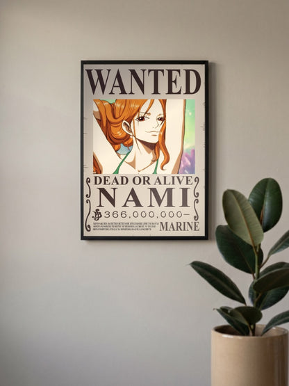 Nami Wanted Anime Poster