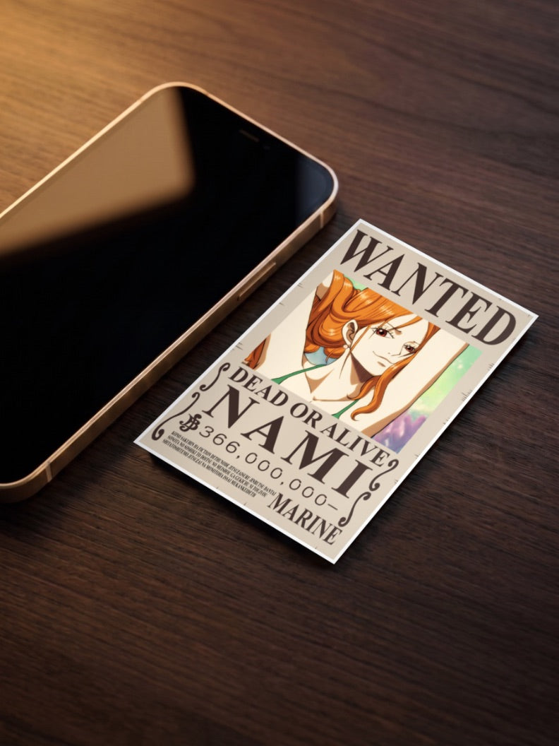 Nami Wanted Anime Poster