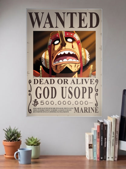 God Usopp Wanted Anime Poster