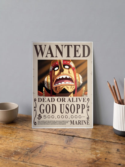 God Usopp Wanted Anime Poster