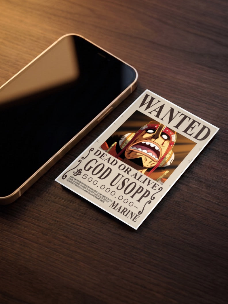 God Usopp Wanted Anime Poster