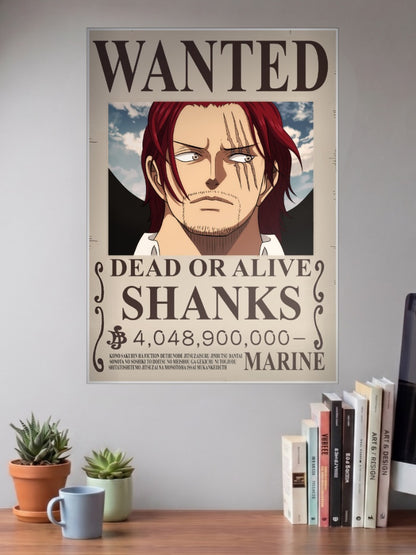 Shanks Wanted Anime Poster
