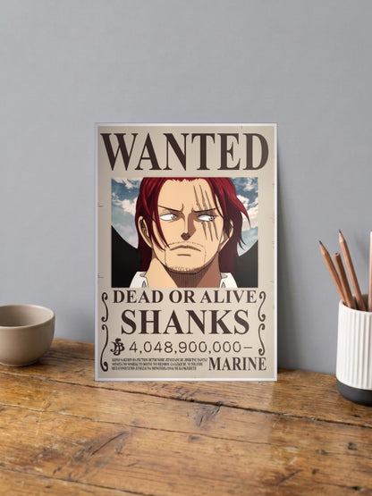 Shanks Wanted Anime Poster