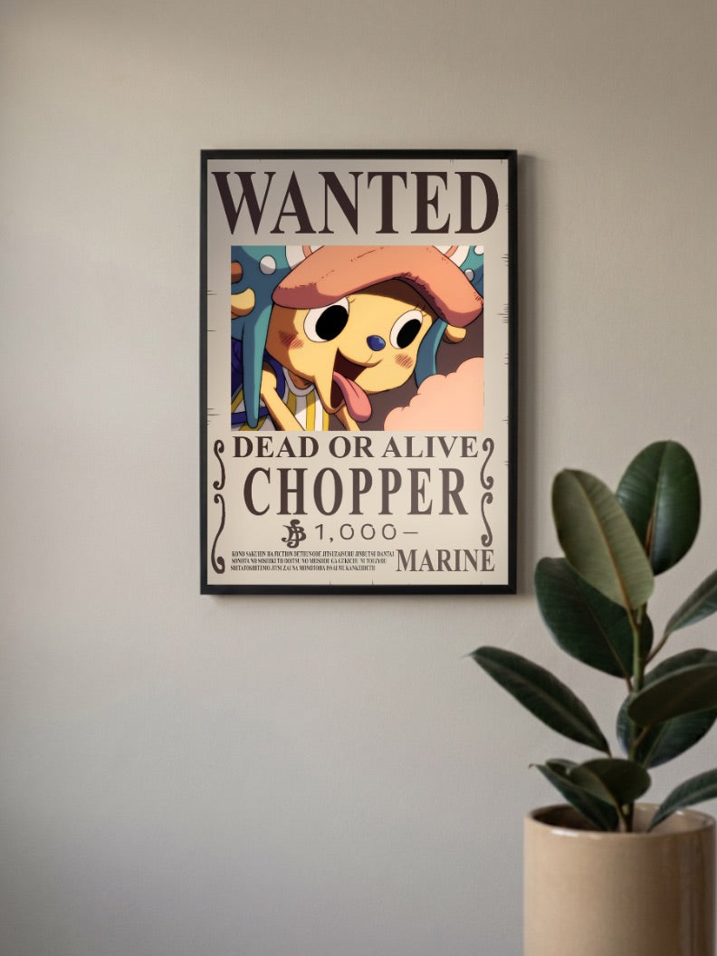 Tony Tony Chopper Wanted Anime Poster