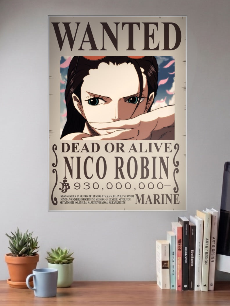 Nico Robin Wanted Anime Poster