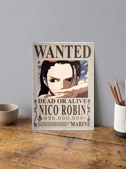 Nico Robin Wanted Anime Poster