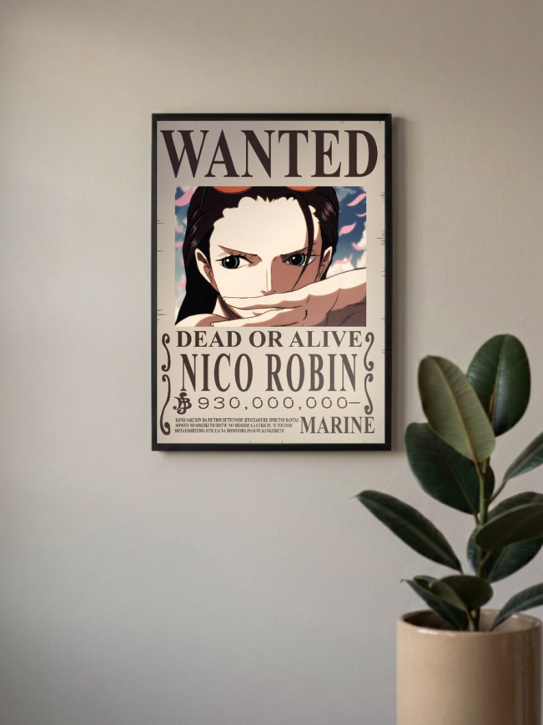 Nico Robin Wanted Anime Poster