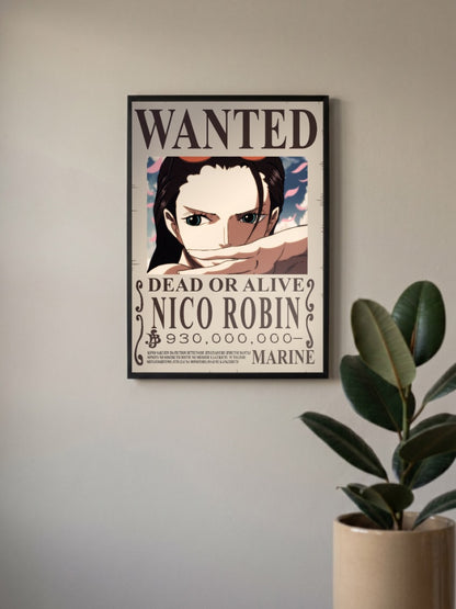 Nico Robin Wanted Anime Poster