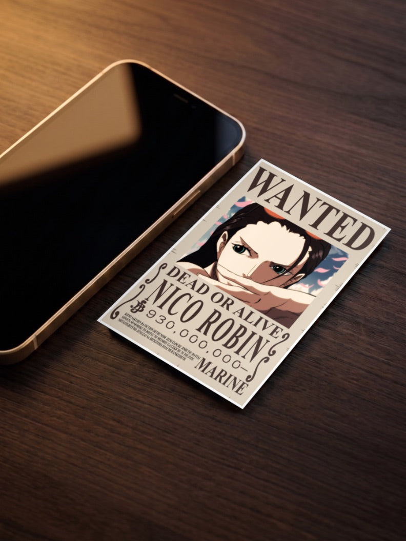 Nico Robin Wanted Anime Poster