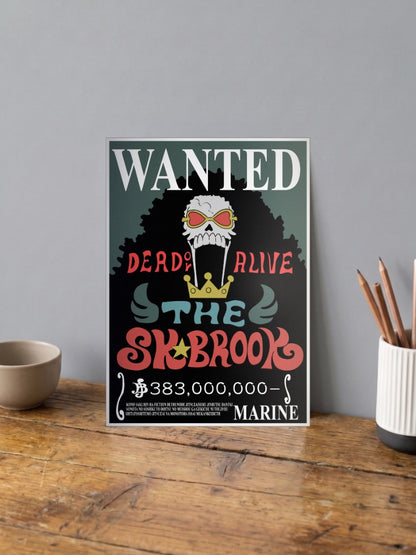 Brook Marine Wanted Anime Poster