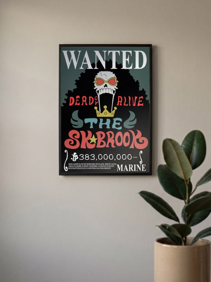 Brook Marine Wanted Anime Poster