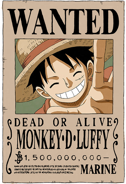 Luffy Wanted Poster