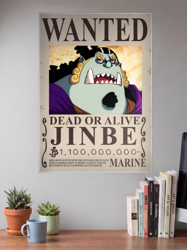 Jinbe Wanted Anime Poster